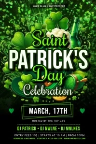 St Patrick's Day Celebration (1) Banner 4' × 6' template