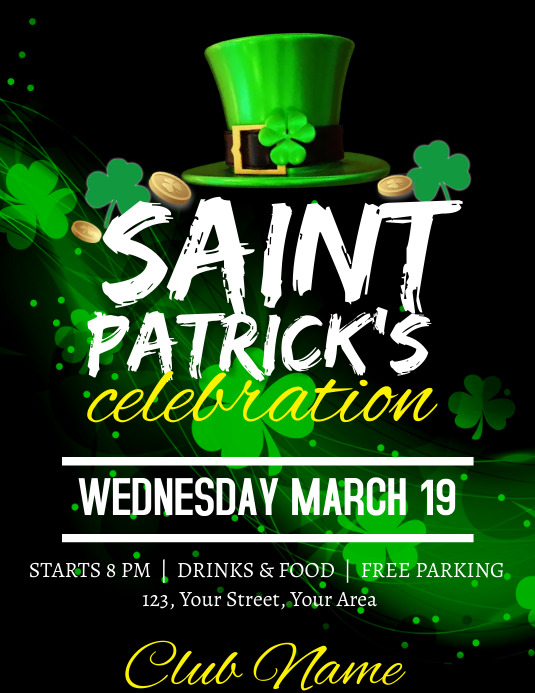 St Patrick's day Flyer (US Letter) template