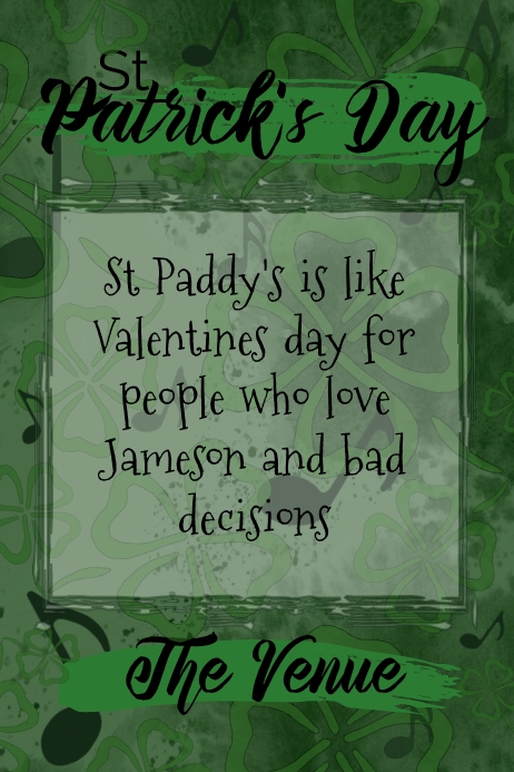 St Patrick's Day Affiche template