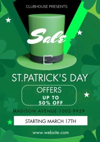 St Patrick's Day flyers A3 template