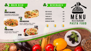 St Patrick's Day Food Menu Board Digitalt display (16:9) template