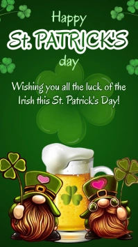 St Patrick's day greetings Pantalla Digital (9:16) template