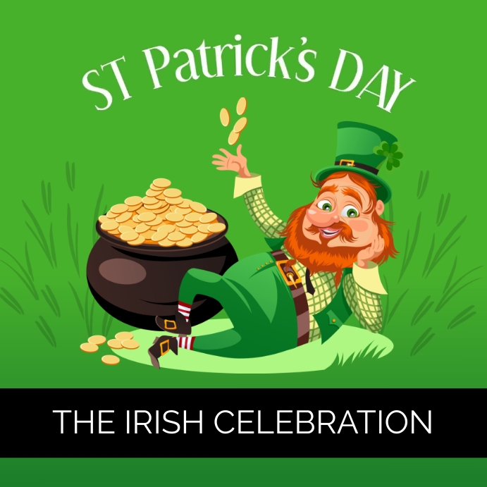 St Patrick's Day instagram post template