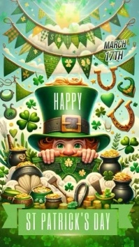 st patrick's day instagram story template