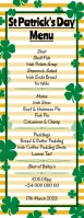 St Patrick's Day Menu Media Página Carta template