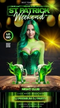 st patrick's day party instagram story template