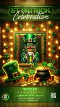 st patrick's day party instagram story template