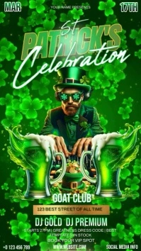 st patrick's day party instagram story Instagram-Story template