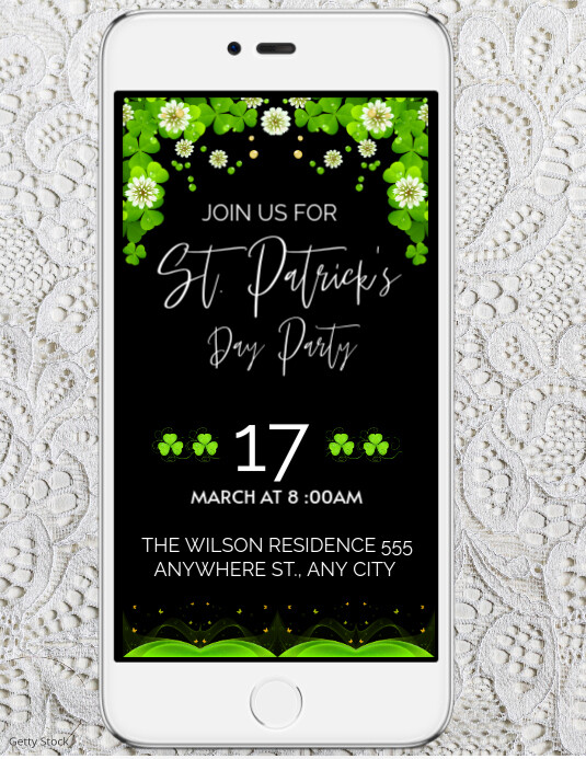 St Patrick's Day party invitation Template | PosterMyWall