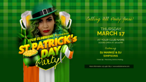 St Patrick's Day Party Twitter Post template