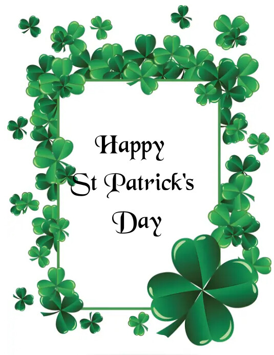 St Patrick's Day Template Design Pamflet (Letter AS)