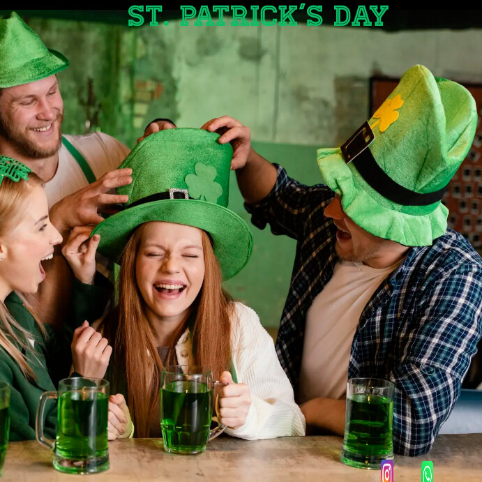 St Patrick's Instagram 帖子 template
