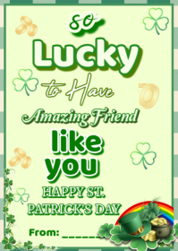 St Patrick's Gift Tags Printable A6 template