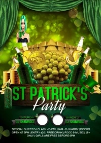 st patrick's party invitaion video A4 template