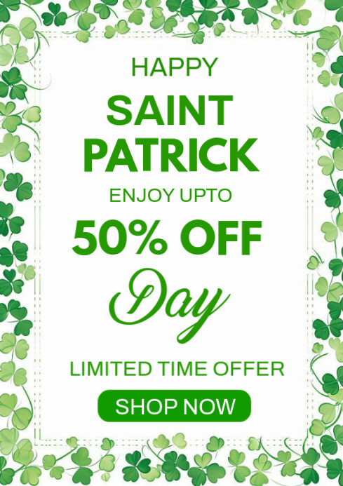 St Patrick's Day  A4 template