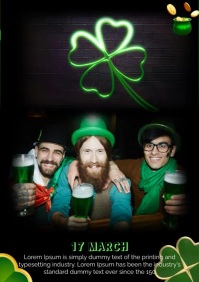 St Patrick's Day A4 template