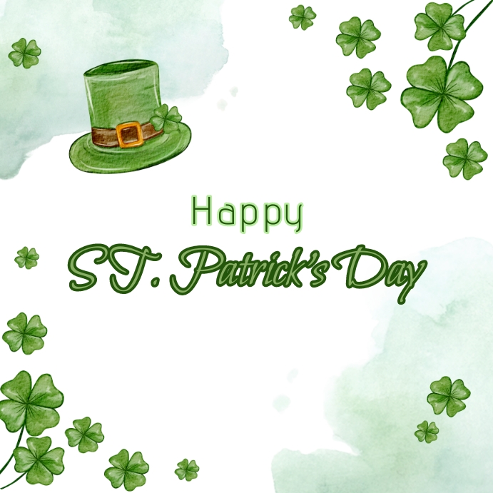 St Patrick's Day Post Instagram template