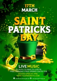 st patrick's day A4 template