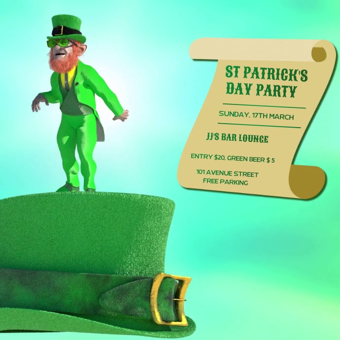 ST PATRICK'S DAY 方形(1:1) template