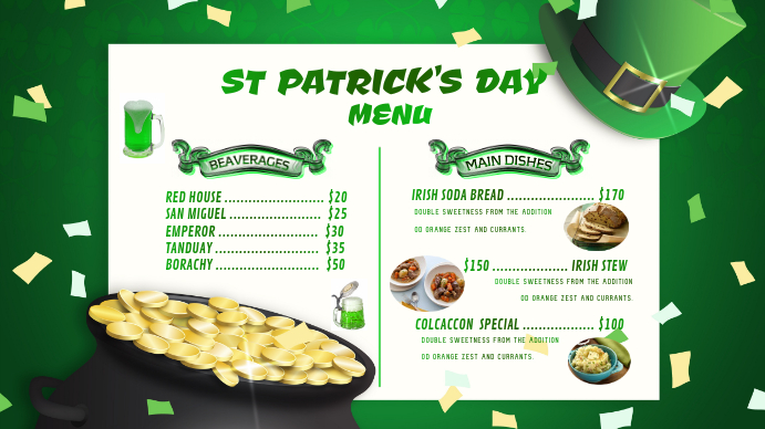 ST PATRICK'S DAY Coverfoto til YouTube-kanal template