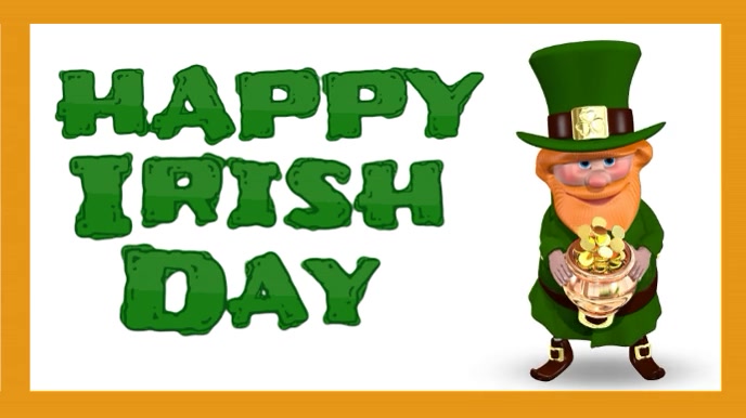 St Patrick's day Digitalt display (16:9) template