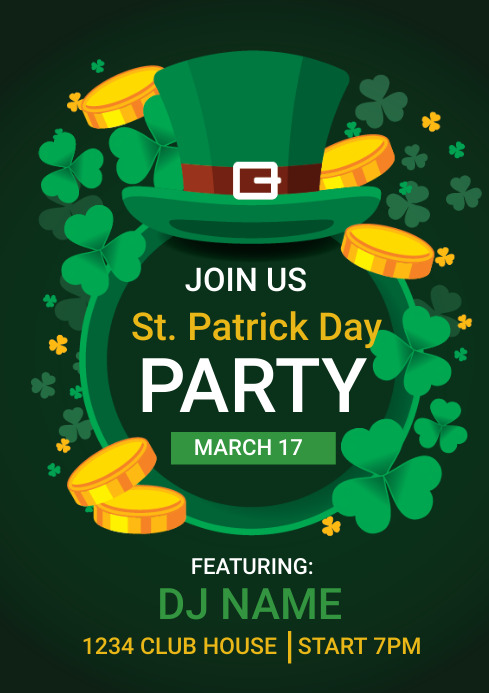 St Patrick's day Template | PosterMyWall