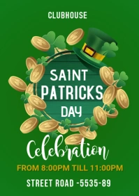 St Patrick's Day flyers A3 template