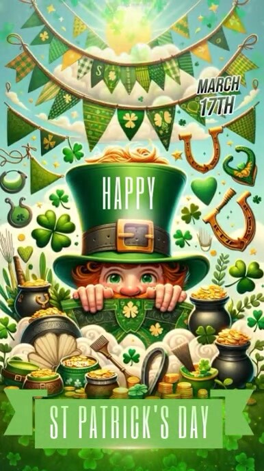 st patrick's day instagram story template