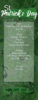 St Patrick's Day menu Demi-page de format Letter template