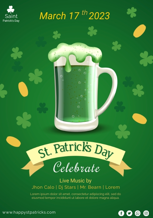 ST PATRICK'S DAY TEMPLATE | PosterMyWall