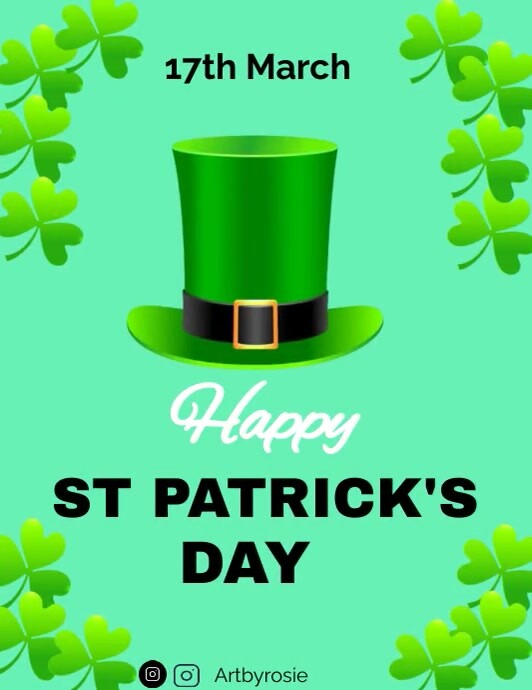 St Patrick's day template Flyer (US Letter)