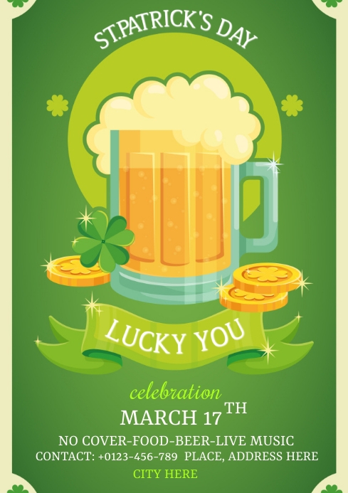 ST PATRICK'S DAY TEMPLATE | PosterMyWall
