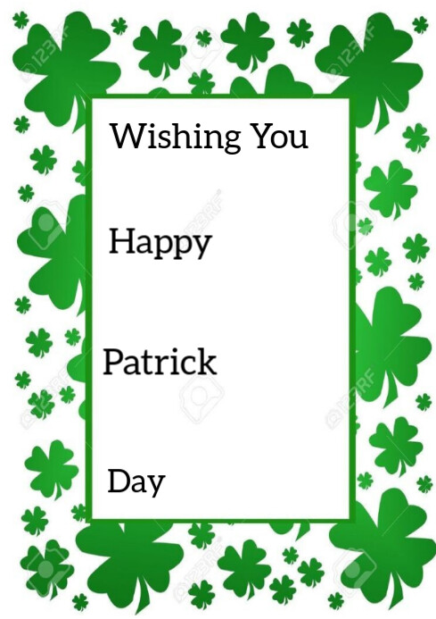 St Patrick day 2025 on march 17 every Year A4 template