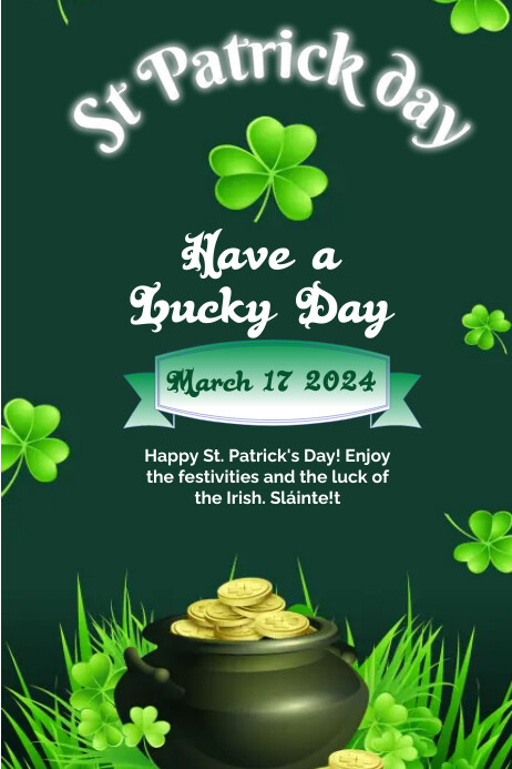 St Patrick day Poster template
