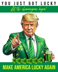 St Patrick day Instagram Portrait template