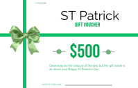 ST PATRICK GIFT VOUCHER Tabloid template