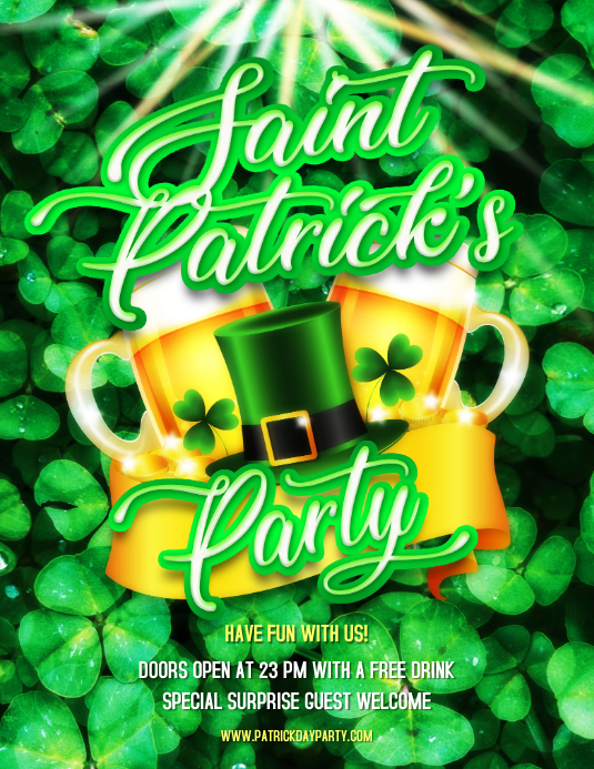 st patrick's party Flyer Template | PosterMyWall