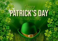 St patricks day,Patrick's day,event Postcard template