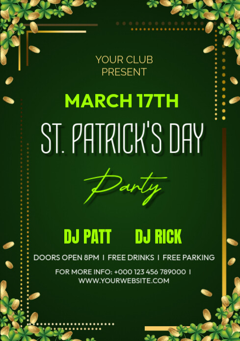 St Patricks Day A4 template