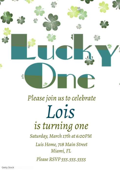 St Patricks Day Birthday Invitation Template | PosterMyWall