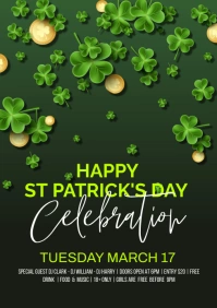St Patricks day card A4 template