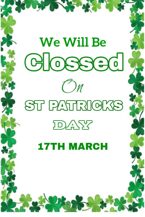 ST PATRICKS DAY Poster template