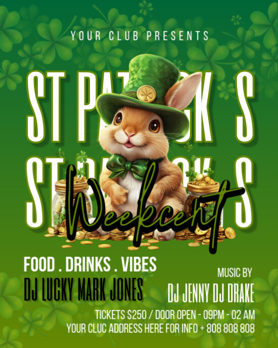 St Patricks Day flyer Template | PosterMyWall