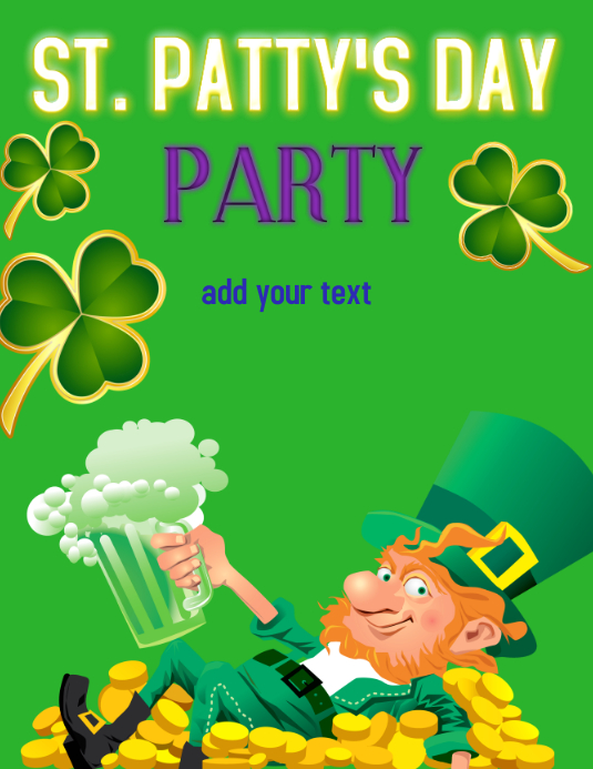 ST PATRICKS DAY PARTY BAR FLYER Template | PosterMyWall