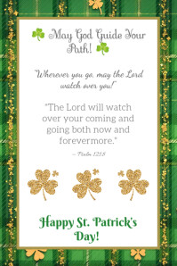 St Patricks Day Scripture, St Patricks Day Card Religious, Banner 4' × 6' template