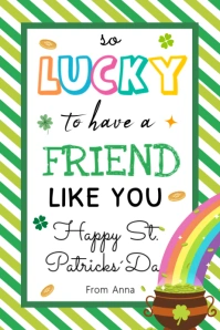 St Patricks Gift Tags Printable Spanduk 4' × 6' template