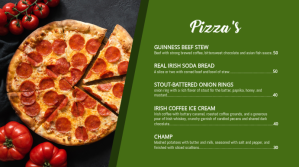 Pizza menu Digital Display (16:9) template