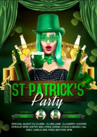 st patricks party A4 template