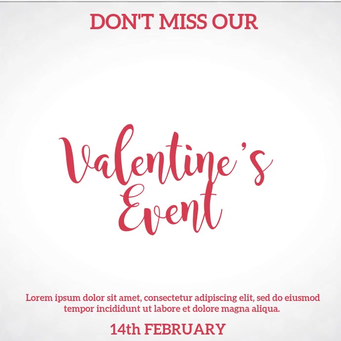 St Valentine's Day Ad Video Template Instagram Post