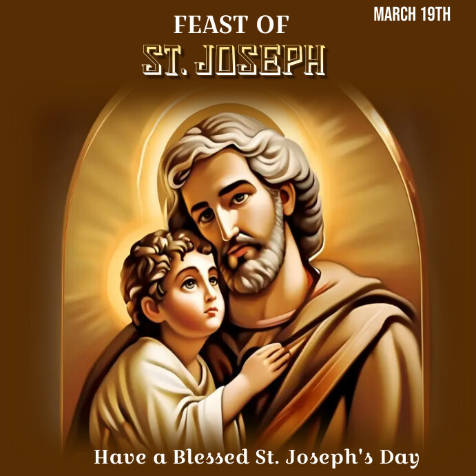 St. Joseph feast day and wishes template desi Iphosti le-Instagram